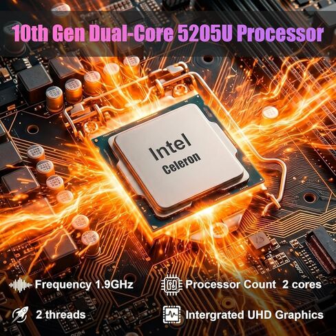 2026 كمبيوتر محمول FHD IPS مقاس 15.6 بوصة للأعمال والمنزل، وذاكرة وصول عشوائي سعتها 12 جيجابايت، ومحرك أقراص SSD سعة 256 جيجابايت، ومعالج Intel 5205U، ولوحة مفاتيح بإضاءة خلفية، وبصمة الإصبع، ولوحة مفاتيح رقمية، وكاميرا، وUSB، وWin 11 Pro، مع ترخيص مدى ال in Kuwait