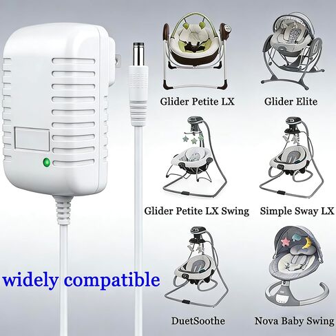 سلك طاقة متأرجح للأطفال 5 فولت متوافق مع Graco، أرجوحة Sway بسيطة، Duetsoothe، Glider LX، محول شاحن DC Wall Soothe in Kuwait