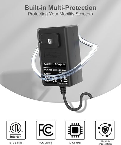 شاحن سكوتر متحرك VHBW 24V 2A من أجل تنقل الفخر، Go-Go Elite Traveller، كرسي كهربائي Jazzy، ShopRider، Drive Medical، والمزيد، موصل XLR ذو 3 دبابيس in Kuwait