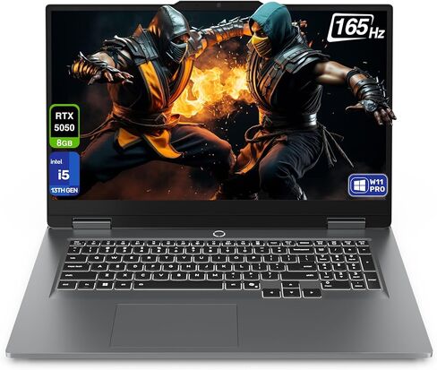 لاب توب لينوفو LOQ للألعاب، انتل i5-13450HX، ذاكرة وصول عشوائي DDR5 سعة 32 جيجا، 1 تيرابايت PCIe SSD، شاشة 17.3 بوصة FHD (1920x1080) 165 هرتز IPS، Nvidia G-Force RTX 5050، لوحة مفاتيح بإضاءة خلفية، W11 Pro، لونا رمادي in Kuwait