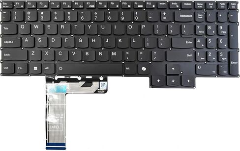 لوحة مفاتيح بديلة لجهاز Lenovo LOQ 15ARP9 15AHP9 15IAX9 15IAX9E 15IAX9I 15IRX9 GeekPro G5000 2024 كمبيوتر محمول أمريكي أسود مع إضاءة خلفية ومفتاح AI in Kuwait