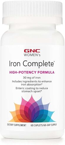 GNC Women's Iron Complete Vitamin، 60 كبسولة، تعزز القدرة على امتصاص الحديد in Saudi Arabia