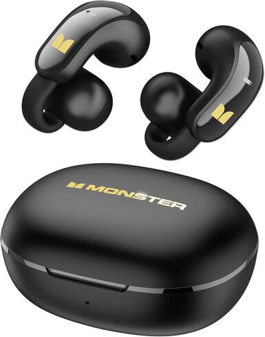 سماعات أذن مفتوحة Monster AC228، عمر بطارية يصل إلى 24 ساعة، مقاومة للماء IPX5، بلوتوث 6.0، ملاءمة مريحة طوال اليوم، مشبك لاسلكي على سماعات الأذن للجري وركوب الدراجات in Kuwait