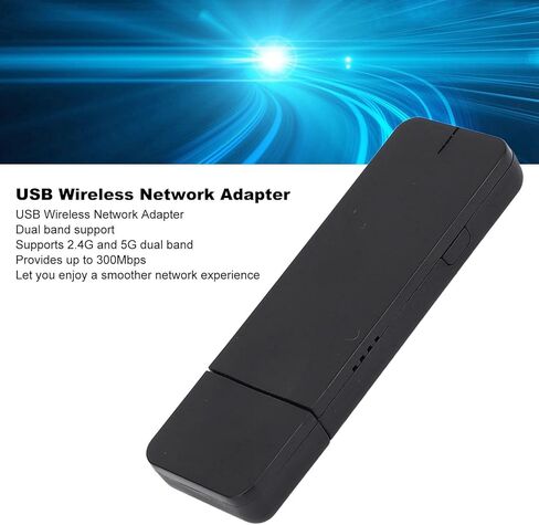 محول واي فاي USB، محول شبكة لاسلكية ثنائي النطاق 300 ميجا بت في الثانية 2.4 جيجا 5 جيجا مع برنامج تشغيل RT3572 لسلسلة 7 8 10 11 والتلفزيون B C D E EH ES in Kuwait
