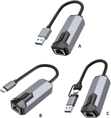 محول USB-C محمول إلى Gigabit Ethernet - جسر شبكة بسرعة 1000 ميجابت في الثانية لمستخدمي الأجهزة المحمولة - النوع C in Kuwait
