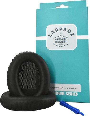 Dekoni Audio Choice Suede & Leather Replacement Ear Pads for Sony WH-1000XM4 Headphones | Premium Memory Foam Cushions in Black and Grey | Upgrade Comfort and Sound Isolation in Kuwait