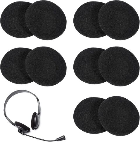 Ear Cushions Ultra Soft Foam Cover, 5Pair 55mm/2.2" Foam Headphone Covers for Headphones Most Standard Size Office Telephone Headsets H251 H251n H261n H351 H361 in Kuwait