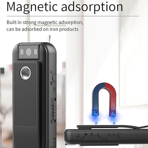 Body Camera, 1080P HD Waterproof Shock Proof Clip On Pocket Body Worn Cam with 180 Degree Rotatable Lens for Outdoor Sports, (Memory Card Noe Included) in Kuwait