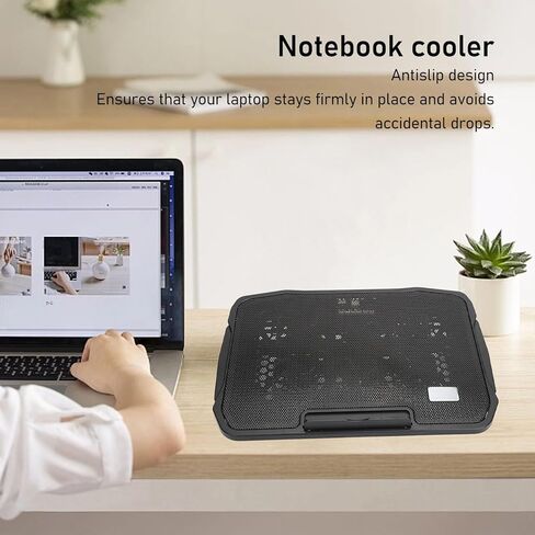 وسادة تبريد للكمبيوتر المحمول، حصيرة كمبيوتر تعمل بمنفذ USB مع 3 سرعات رياح وتصميم مريح، لمبرد الكمبيوتر المحمول مقاس 14.6 بوصة in Kuwait