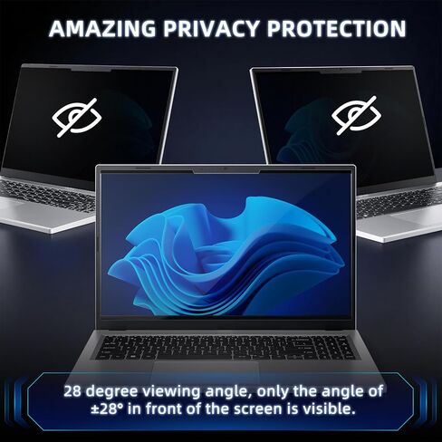 Nano-Adsorption Laptop Privacy Screen 13.3 inch 16:9, Removable Laptop Privacy Screen Protector, Anti Glare Blue Light Touchscreen compatible, Computer Private Filter in Kuwait