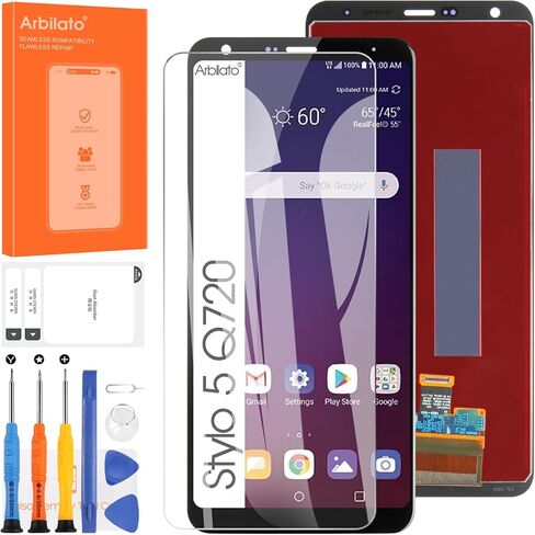 شاشة بديلة لشاشة LG Stylo 5 لشاشة LG Stylus 5 LCD Q720 LM-Q720CS Q720MS أجزاء إصلاح مجموعة التحويل الرقمي التي تعمل باللمس (أسود) in Kuwait
