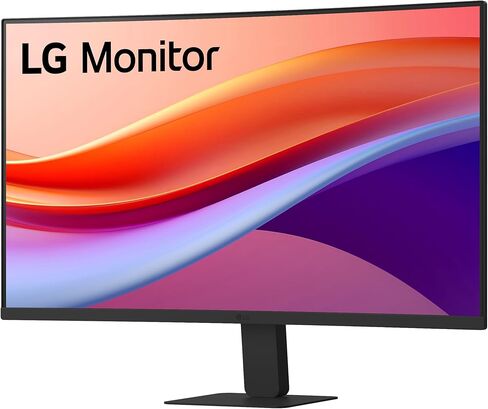 LG 27U421A-B 27-inch Full HD (1920 x 1080) Curved Computer Monitor, 100Hz, 5ms, HDR10, 3-Side Borderless, Switch, HDMI, USB Type-C 15W PD, Tilt Slim Stand, Black (Renewed) in Kuwait