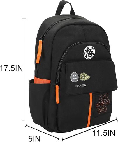 حقيبة ظهر Bioworld Dragon Ball Z Goku Symps Black مقاس 17.5 بوصة للكبار in Kuwait