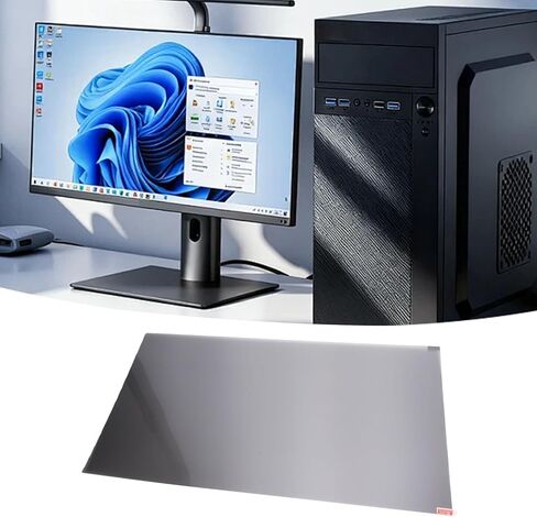 GOWENIC 27 Inch Privacy Screen for Computer Monitor 16:9 Aspect Ratio, Eye Protection Anti Blue Light Glare, Removable Anti Glare Blue Light Computer Monitor Privacy Filter in Kuwait