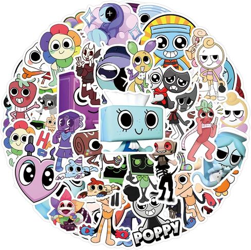 100Pcs Dandys Cartoon World Stickers | Waterproof Vinyl Decals for Laptop, Water Bottle, Journal, Phone Case, Scrapbook in Kuwait
