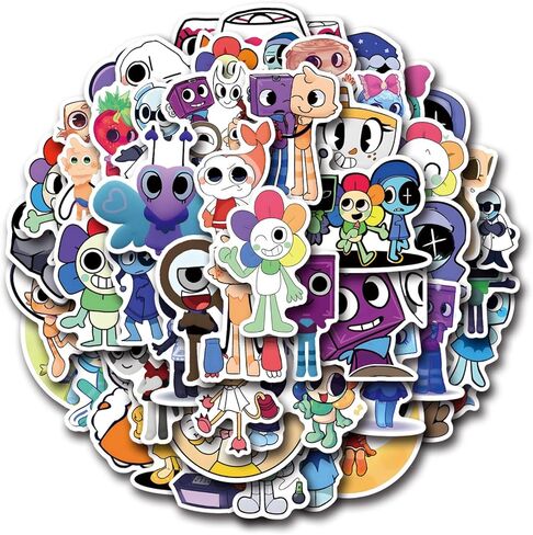 100Pcs Dandys Cartoon World Stickers | Waterproof Vinyl Decals for Laptop, Water Bottle, Journal, Phone Case, Scrapbook in Kuwait