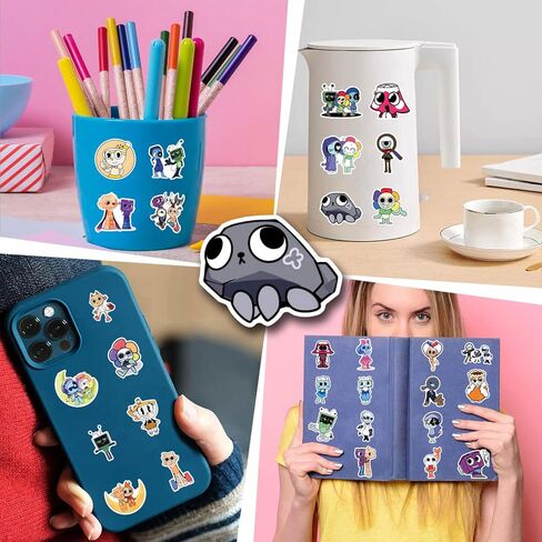 100Pcs Dandys Cartoon World Stickers | Waterproof Vinyl Decals for Laptop, Water Bottle, Journal, Phone Case, Scrapbook in Kuwait