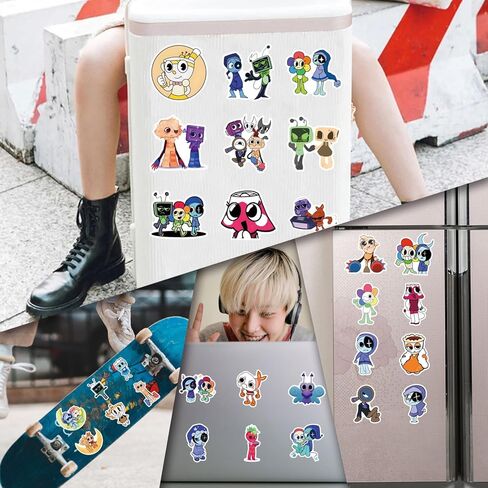 100Pcs Dandys Cartoon World Stickers | Waterproof Vinyl Decals for Laptop, Water Bottle, Journal, Phone Case, Scrapbook in Kuwait