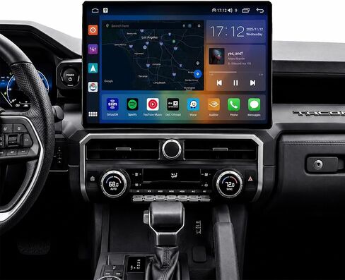 ستيريو سيارة 14.6 بوصة Android 14 لسيارة Toyota Tacoma 2024-2026، مناسب لسيارة Tacoma 4GB+64GB 1920 * 1080 HD شاشة تحكم مركزية راديو السيارة، تشغيل لاسلكي وAndroid Auto، ملاحة GPS، بلوتوث BT/FM/AM in Kuwait