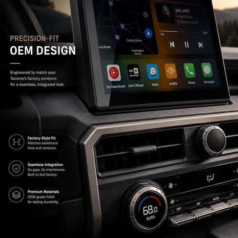 ستيريو سيارة 14.6 بوصة Android 14 لسيارة Toyota Tacoma 2024-2026، مناسب لسيارة Tacoma 4GB+64GB 1920 * 1080 HD شاشة تحكم مركزية راديو السيارة، تشغيل لاسلكي وAndroid Auto، ملاحة GPS، بلوتوث BT/FM/AM in Kuwait