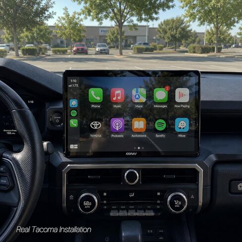 ستيريو سيارة 14.6 بوصة Android 14 لسيارة Toyota Tacoma 2024-2026، مناسب لسيارة Tacoma 4GB+64GB 1920 * 1080 HD شاشة تحكم مركزية راديو السيارة، تشغيل لاسلكي وAndroid Auto، ملاحة GPS، بلوتوث BT/FM/AM in Kuwait