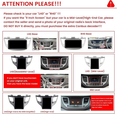 Kunfine CarPlay Android Auto Navigation Stereo GPS Radio Camera Display 10.33" QLED Touchscreen Headunit Tablet Pad Media Player for Hyundai Tucson 2015-2018 LHD، إذا كان ذلك ممكنًا، ثماني النواة 4G+64G فضي in Kuwait