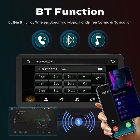 Kunfine CarPlay Android Auto Navigation Stereo GPS Radio Camera Display 10.33" QLED Touchscreen Headunit Tablet Pad Media Player for Hyundai Tucson 2015-2018 LHD، إذا كان ذلك ممكنًا، ثماني النواة 4G+64G فضي in Kuwait