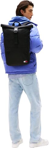 Tommy Jeans Mens Daily Rolltop Backpack, BLACK One Size in Kuwait