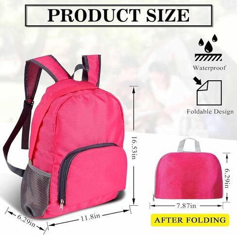 Travel Collapsible Backpacks Lightweight Packable Backpacks Men Women Foldable Day Pack for Walking, Cycling, Camping in Kuwait