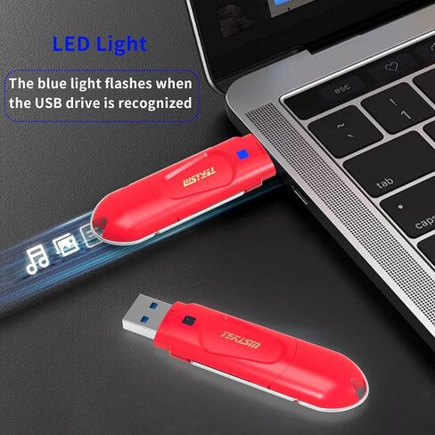 Flex A 64GB 2 Pack RED USB Flash Drives,TypeA,USB 3.1 Flash Thumb Drive,Swivel Design,USB Drive up to 150MB/s,External Data Storage Memory Stick Compatible with Computer/Laptop in Kuwait