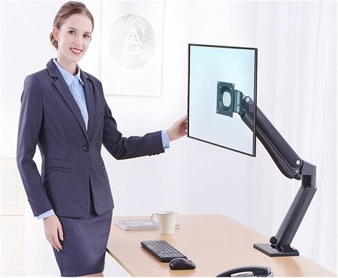 حامل شاشة، زنبركي غاز 24-42 بوصة LED تلفزيون LCD حامل شاشة الحركة الكاملة حامل ذراع تحميل 2-15 كجم 75/100 مم حامل مكتبي للشاشة in Kuwait