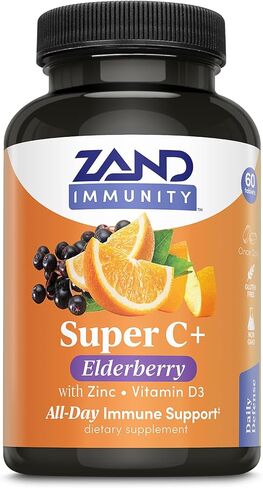 Zand Immunity Super C+ with Elderberry, All Day Immune Support, 1000mg PureWay-C Vitamin C Plus Zinc & Vitamin D-3, Enhanced Absorption, 60 Tablets, 30 Servings in Kuwait