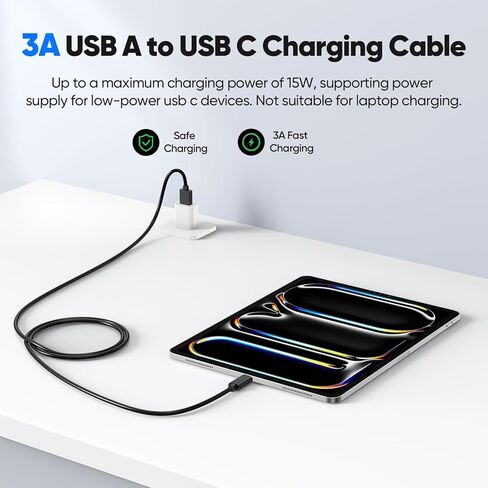 كابل نقل البيانات USB إلى النوع C 3 أقدام 2 حزمة، 10 جيجابت في الثانية USB C 3.2 Gen 2 سلك نقل عالي السرعة، USB-A إلى USB-C 3A كابلات شحن سريعة لأجهزة SSD المحمولة Android Auto iPhone 17/16/15، Galaxy S25/24 in Kuwait