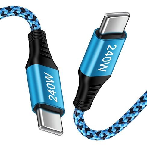 USB C to C Cable 240W Samsung Fast Charger 3 ft Car Charger Cord Type C Braided Charging Cord for Samsung Galaxy S26 Ultra S26 S25 FE Edge S25 Plus A17 A16 5G A36 S24 Z Fold 7 Flip 7 iPhone 17 MacBook in Saudi Arabia