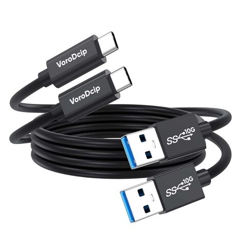 Data Transfer Cable USB to Type C 3ft 2 Pack, 10Gbps USB C 3.2 Gen 2 High Speed Transfer Cord, USB-A to USB-C 3A Fast Charging Cables for Protable SSD Android Auto iPhone 17/16/15, Galaxy S25/24 in Kuwait