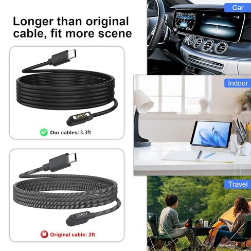 Charger for PLAUD Note AI Voice Recorder,Plaid Charger Replacement 2 Pack USB-C Charging Cable Cord for PLAUD Note Pro(3.3ft/1m) in Kuwait