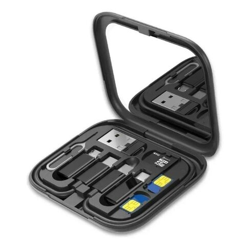 Data Cable Set 60W Fast Charging, 5-in-1 USB-C to USB-C, with Storage Case and Phone Stand, Suitable for iPhone USB-C (White) in Kuwait