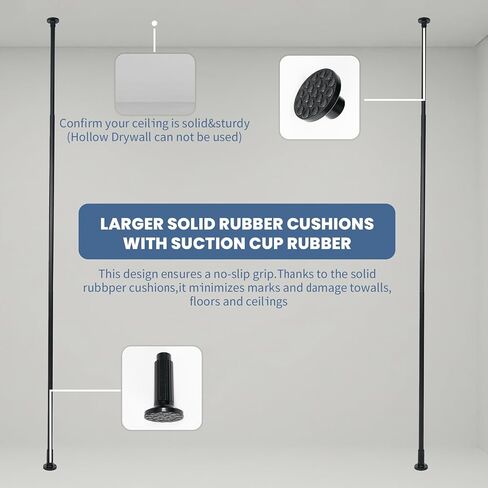 Kate Backdrop Holder 10x10ft Black Backdrop Support Kit Stand Varipole Support System (Pair) Equipped with Clamp-Mounted U-Shaped Hook and Telescopic Crossbar in Kuwait