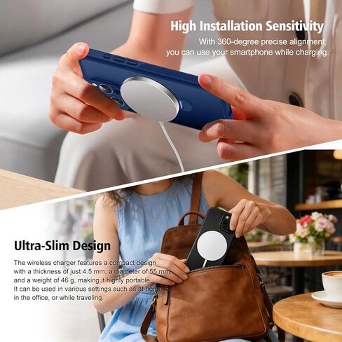 Magnetic Wireless Charger 2Pack 25W Qi2 for Magsafe Charger for iPhone 17/16/15/14/13/12Pro Max, Air pods 4-2Pro, Samsung Galaxy, Google Pixel, and More, Lightweight for Travel Home Office Desk(White) in Kuwait