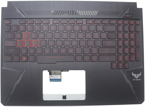 مسند راحة اليد بديل جديد لجهاز Asus TUF Gaming FX505 FX505D FX505DY FX505DD FX505DT FX505G FX505GM FX505GE FX505GD FX86 FX86G حافظة علوية مع لوحة مفاتيح بإضاءة خلفية US 13N1-5JA0801 90NR00S3-R34US0 in Kuwait