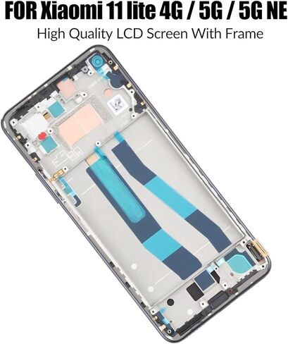 بديل لجهاز Xiaomi Mi 11 lite 5G | 11 لايت 4G | شاشة LCD 5G NE مع إطار لشاومي M2101K9AG M2101K9G 2109119DG LCD تعمل باللمس لوحة عرض محول الأرقام (أسود، وليس لـ Mi 11) in Kuwait