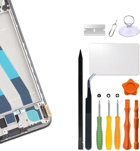 بديل لجهاز Xiaomi Mi 11 lite 5G | 11 لايت 4G | شاشة LCD 5G NE مع إطار لشاومي M2101K9AG M2101K9G 2109119DG LCD تعمل باللمس لوحة عرض محول الأرقام (أسود، وليس لـ Mi 11) in Kuwait
