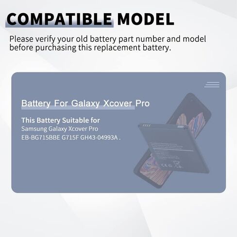 بطارية بديلة لجهاز Galaxy Xcover Pro، بطارية بديلة جديدة للترقية 0 دورة لجهاز Samsung Galaxy Xcover Pro | لا يصلح 8 زائد in Kuwait