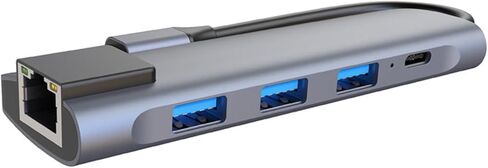 Angoily 5-in-1 USB C hub Type C Docking Station with Pd Charging Port Multi Port Adapterfor Laptop Computer Compact Silver 4.33X1.37X0.59In in Kuwait