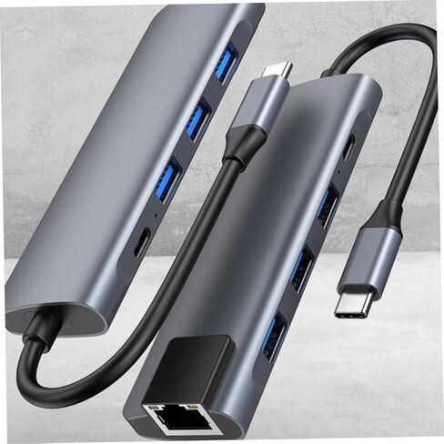 Angoily 5-in-1 USB C hub Type C Docking Station with Pd Charging Port Multi Port Adapterfor Laptop Computer Compact Silver 4.33X1.37X0.59In in Kuwait