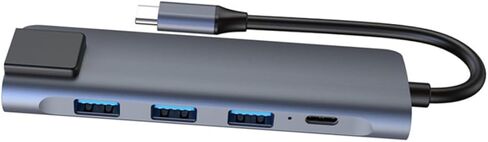 Angoily 5-in-1 USB C hub Type C Docking Station with Pd Charging Port Multi Port Adapterfor Laptop Computer Compact Silver 4.33X1.37X0.59In in Kuwait