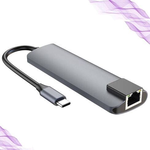 Angoily 5-in-1 USB C hub Type C Docking Station with Pd Charging Port Multi Port Adapterfor Laptop Computer Compact Silver 4.33X1.37X0.59In in Kuwait