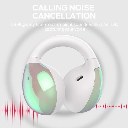 سماعات رأس Monster Open Ear AC600، سماعات أذن لاسلكية بلوتوث 5.4 مع ستيريو هاي فاي، سماعات أذن بمشبك مع مكالمة واضحة ENC، وقت تشغيل 21 ساعة، سماعات رأس لاسلكية مقاومة للماء IPX6 لممارسة الرياضة في الهواء الطلق in Kuwait
