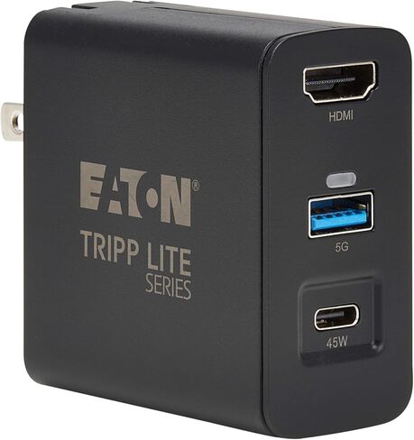 قاعدة توصيل صغيرة بحجم السفر من Tripp Lite لجهاز Nintendo Switch أو Switch 2 أو الكمبيوتر المحمول - مجموعة قاعدة توصيل وشاحن، منفذ HDMI 4K@60 هرتز، منفذ USB 3.2 Gen 1، منفذ شحن USB-C 45W PD، ضمان لمدة عام (U442-DOCK30) in Kuwait