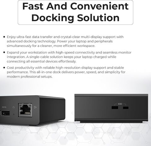 Lenovo 40BC0100US USB4 Smart Dock 5500 لأجهزة الكمبيوتر المحمولة مع محول 135 واط وHDMI ومنفذ DisplayPort وكابلات USB C وقماش - محطة إرساء in Kuwait